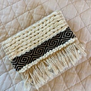 Boho Fringe Foldover Clutch
